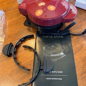 Curtis Stone Mini Waffle Maker - Compact Electric Breakfast Appliance